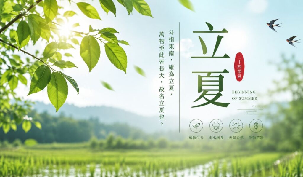 立夏是二十四節氣中的第七個節氣，象徵春天結束、夏天正式開始。